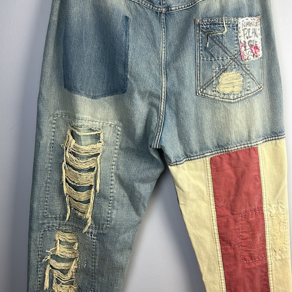 Magnolia Pearl Miners Denim in Americana OS Bohemian Oversized Relaxed Boho Jean - Picture 9 of 16